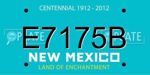 E7175B New Mexico License Plate