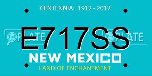 E717SS New Mexico License Plate