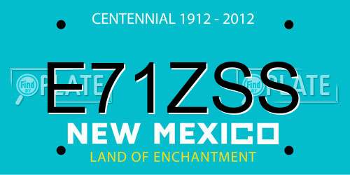 E71ZSS New Mexico License Plate