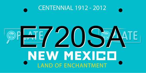 E720SA New Mexico License Plate