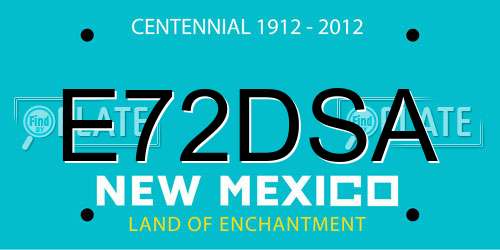 E72DSA New Mexico License Plate
