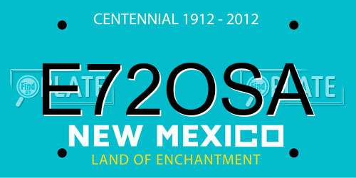 E72OSA New Mexico License Plate
