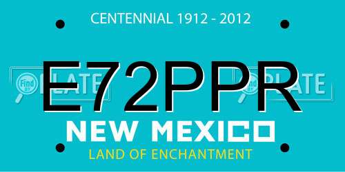 E72PPR New Mexico License Plate