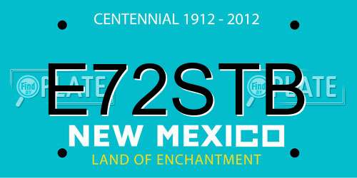 E72STB New Mexico License Plate