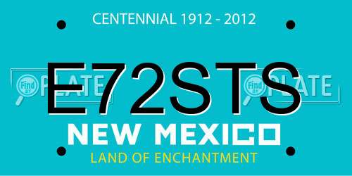 E72STS New Mexico License Plate