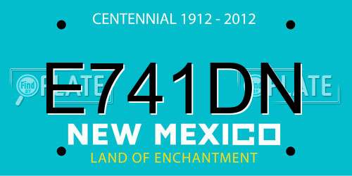 E741DN New Mexico License Plate