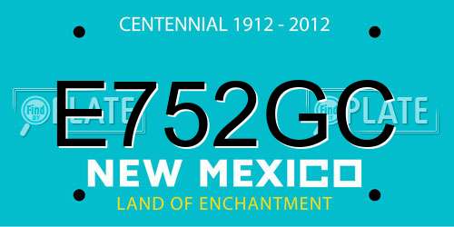 E752GC New Mexico License Plate