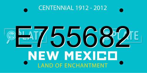 E755682 New Mexico License Plate
