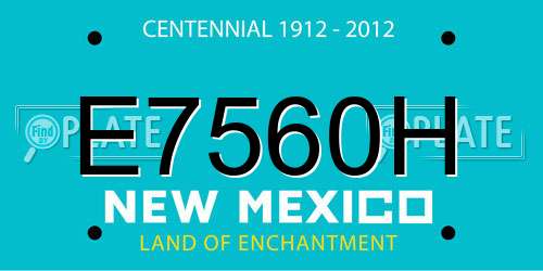E7560H New Mexico License Plate