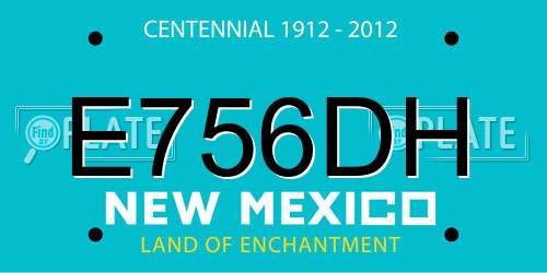 E756DH New Mexico License Plate