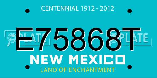 E75868T New Mexico License Plate