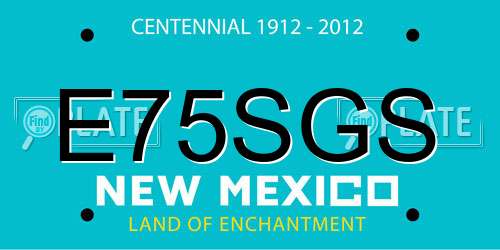 E75SGS New Mexico License Plate