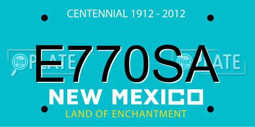 E770SA New Mexico License Plate
