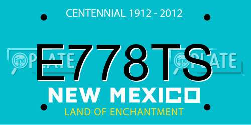 E778TS New Mexico License Plate