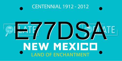 E77DSA New Mexico License Plate