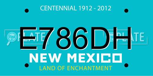 E786DH New Mexico License Plate