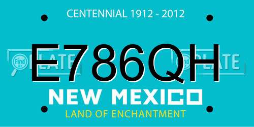 E786QH New Mexico License Plate