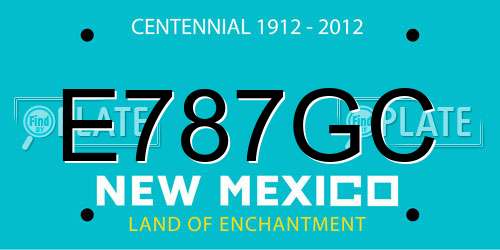 E787GC New Mexico License Plate