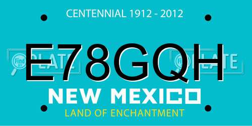 E78GQH New Mexico License Plate