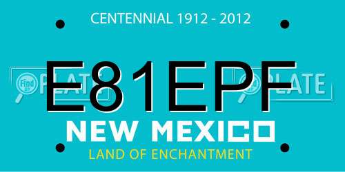 E81EPF New Mexico License Plate