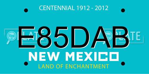E85DAB New Mexico License Plate