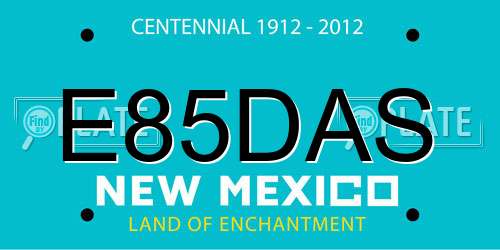 E85DAS New Mexico License Plate