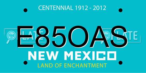 E85OAS New Mexico License Plate
