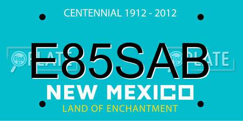 E85SAB New Mexico License Plate