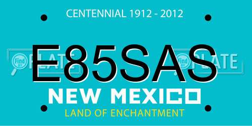 E85SAS New Mexico License Plate
