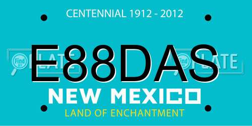 E88DAS New Mexico License Plate