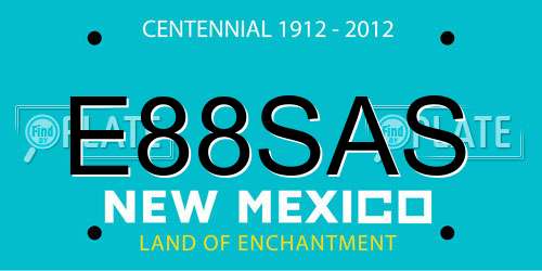 E88SAS New Mexico License Plate