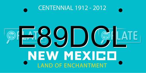 E89DCL New Mexico License Plate