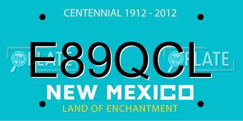 E89QCL New Mexico License Plate