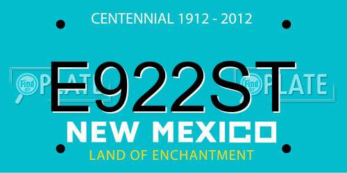 E922ST New Mexico License Plate