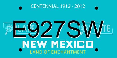 E927SW New Mexico License Plate
