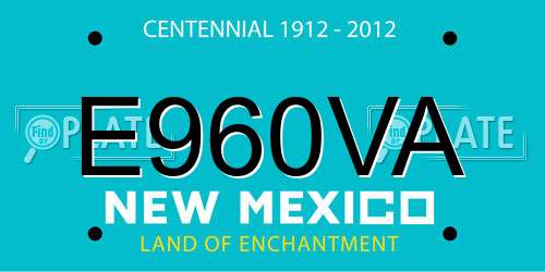 E960VA New Mexico License Plate