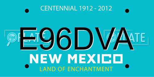 E96DVA New Mexico License Plate