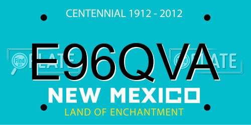 E96QVA New Mexico License Plate