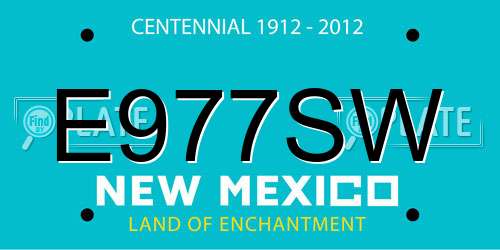 E977SW New Mexico License Plate