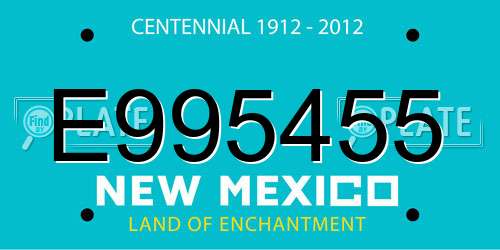E995455 New Mexico License Plate