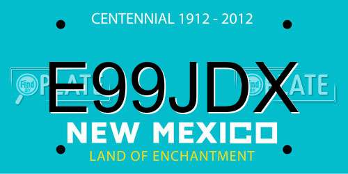 E99JDX New Mexico License Plate