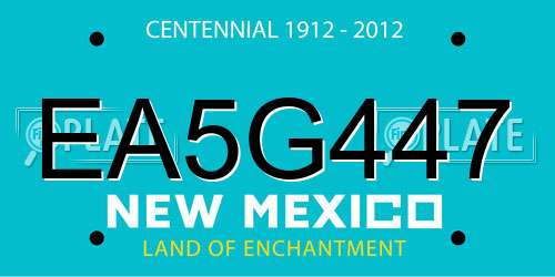 EA5G447 New Mexico License Plate