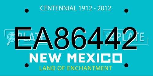 EA86442 New Mexico License Plate