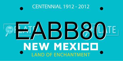 EABB80 New Mexico License Plate
