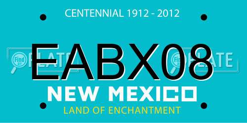 EABX08 New Mexico License Plate