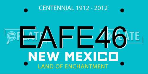 EAFE46 New Mexico License Plate