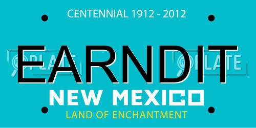 EARNDIT New Mexico License Plate