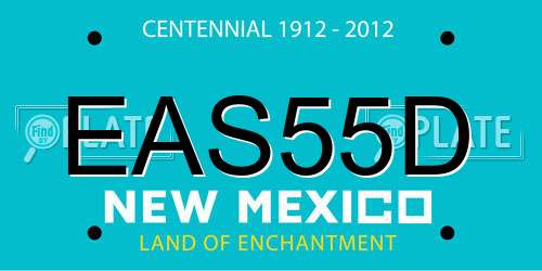 EAS55D New Mexico License Plate