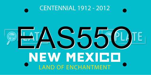 EAS55O New Mexico License Plate