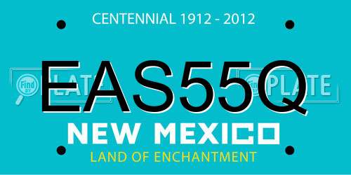 EAS55Q New Mexico License Plate